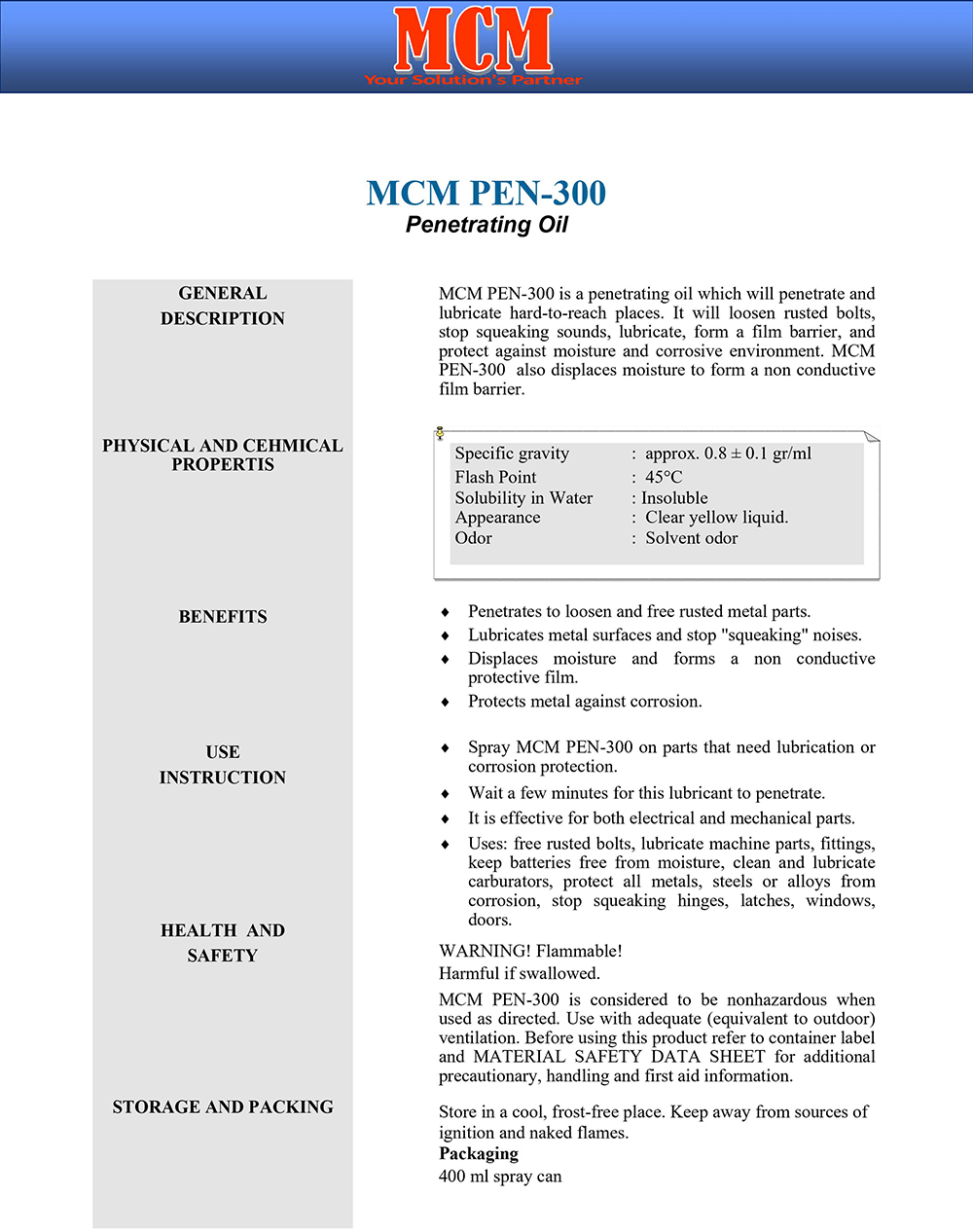 MCM PEN-300 