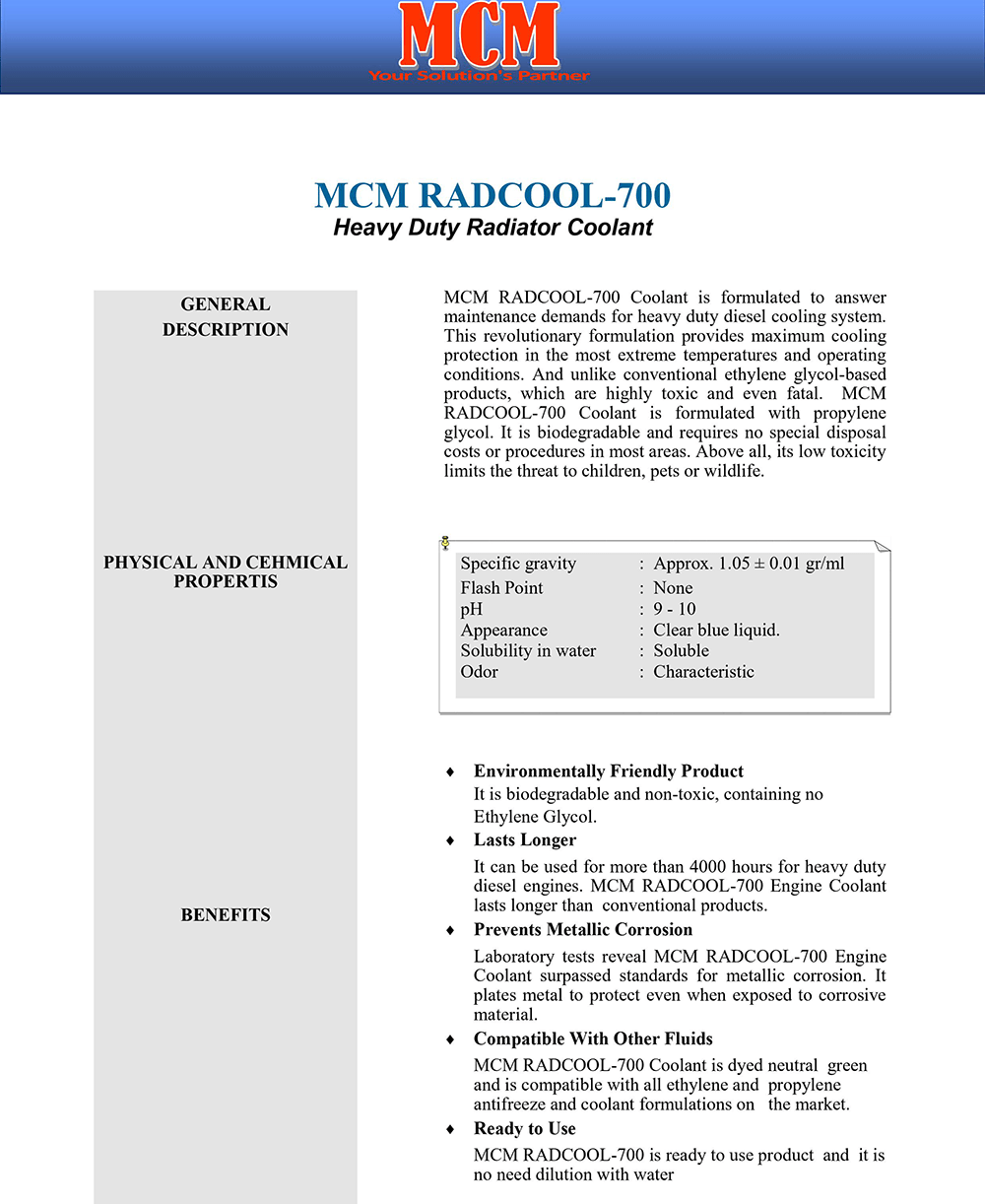 MCM RADCOOL-700