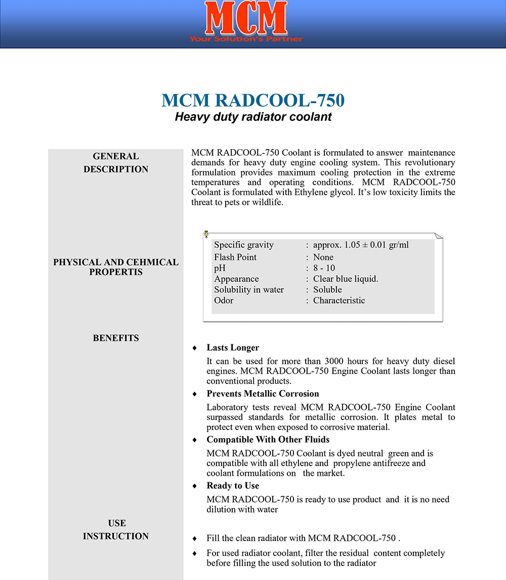 MCM RADCOOL-750